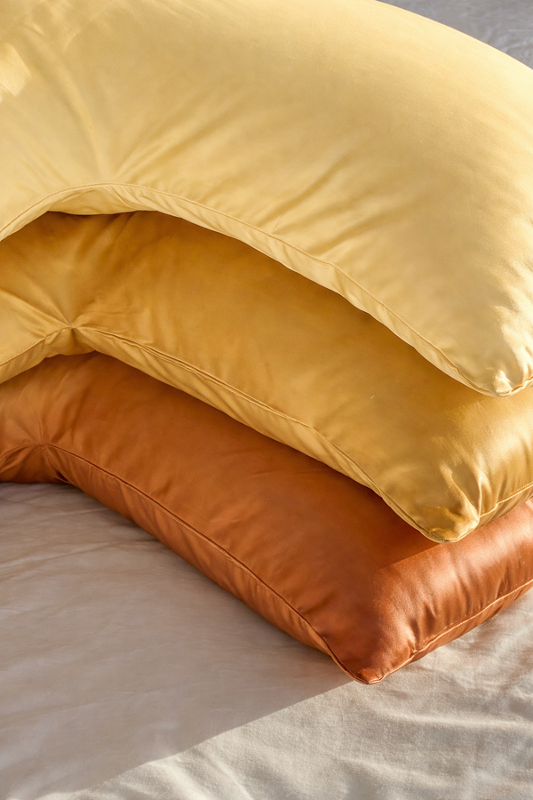 LIMITED EDITION - Preorder - 3pcs Boomerang Silk Pillowcase in Copper, Butter and Gold