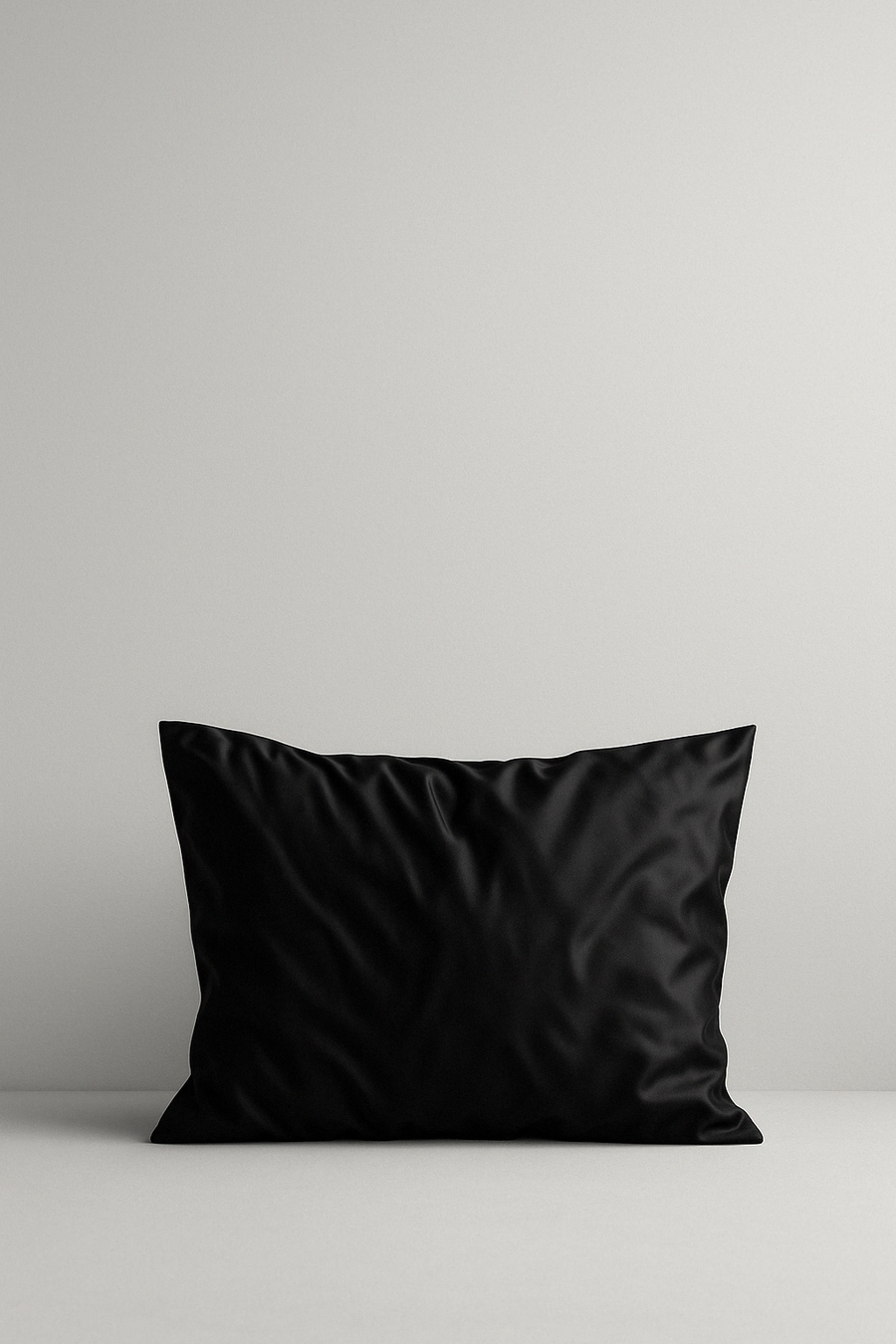 Black mulberry silk standard pillowcase by Sleepy Girl