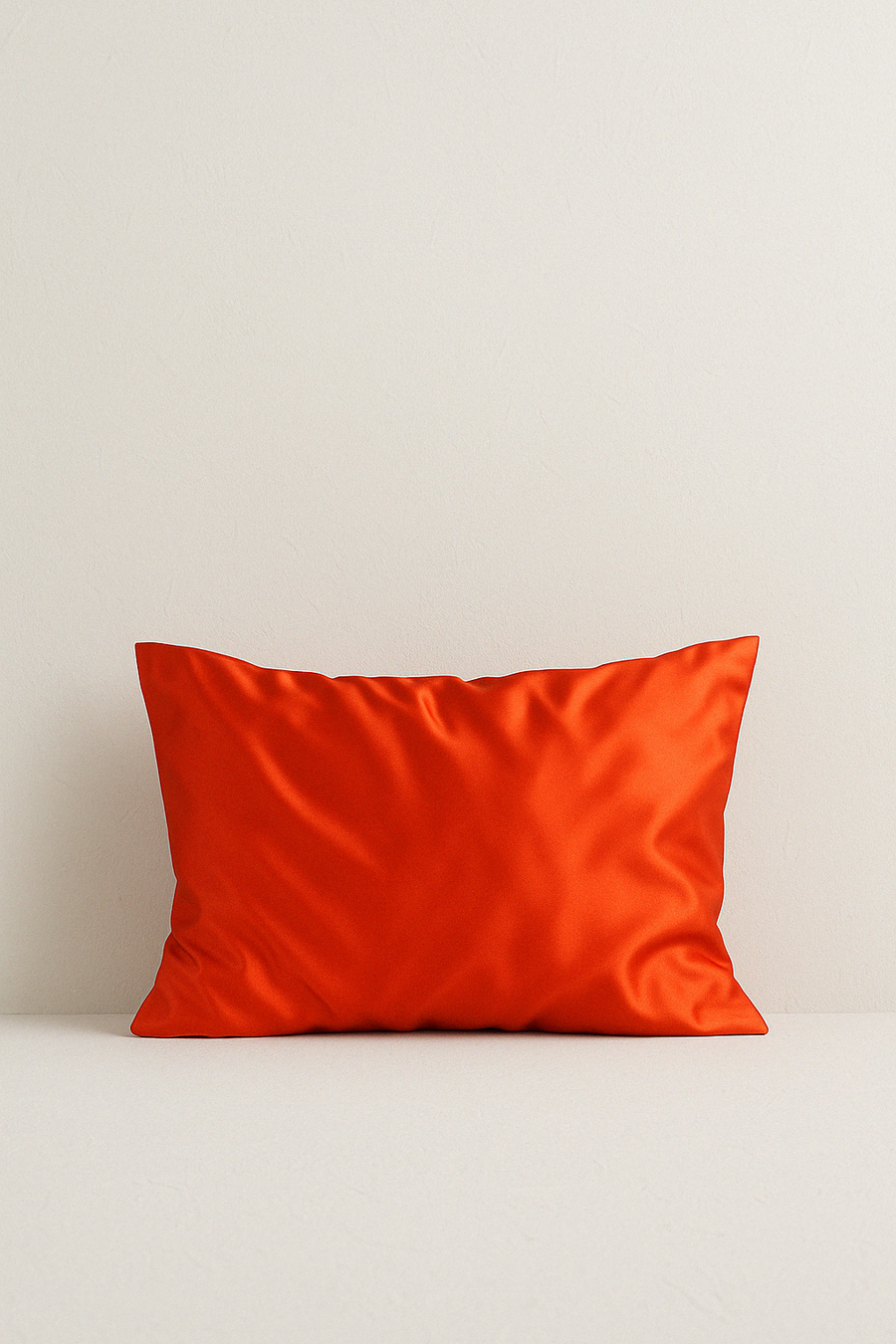 Lobster Orange mulberry silk standard pillowcase by Sleepy Girl