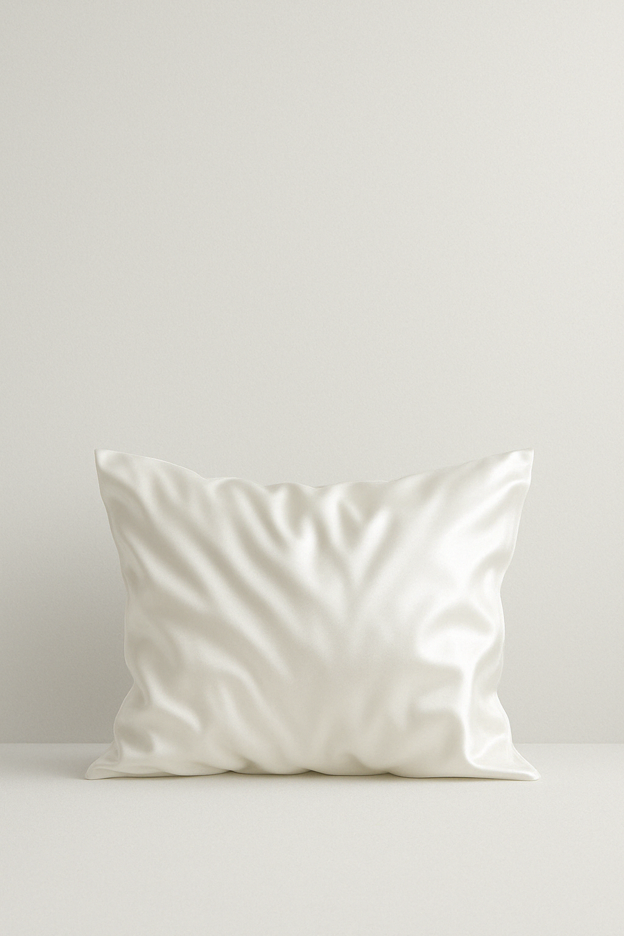 Ivory mulberry silk standard pillowcase by Sleepy Girl