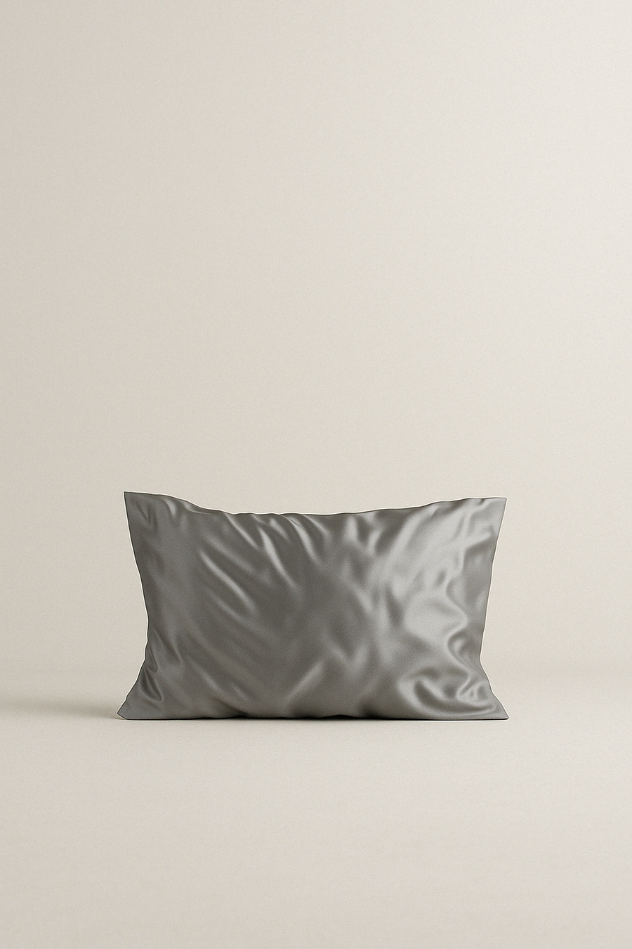 Grey mulberry silk standard pillowcase by Sleepy Girl