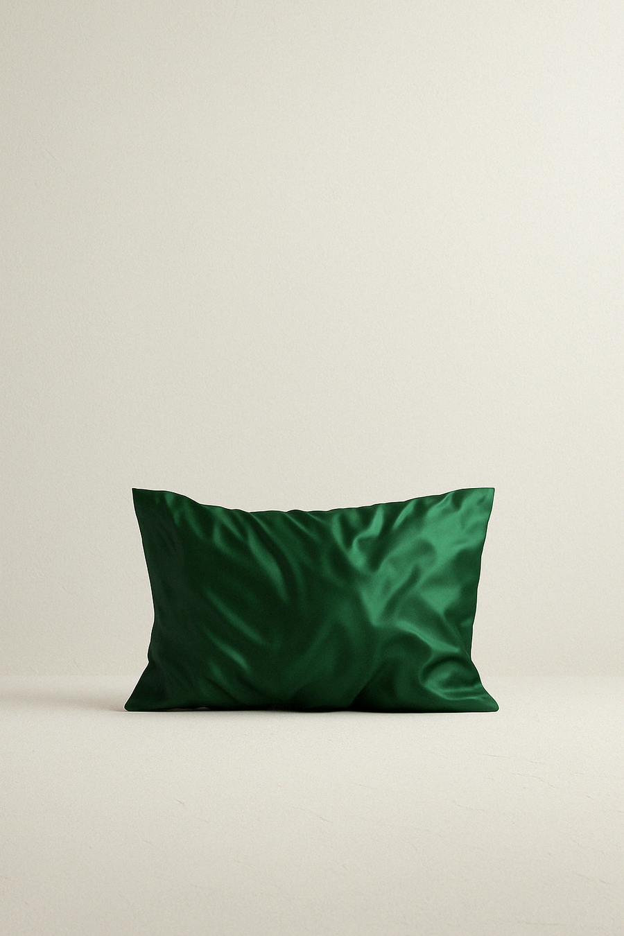 Dark Green mulberry silk standard pillowcase by Sleepy Girl