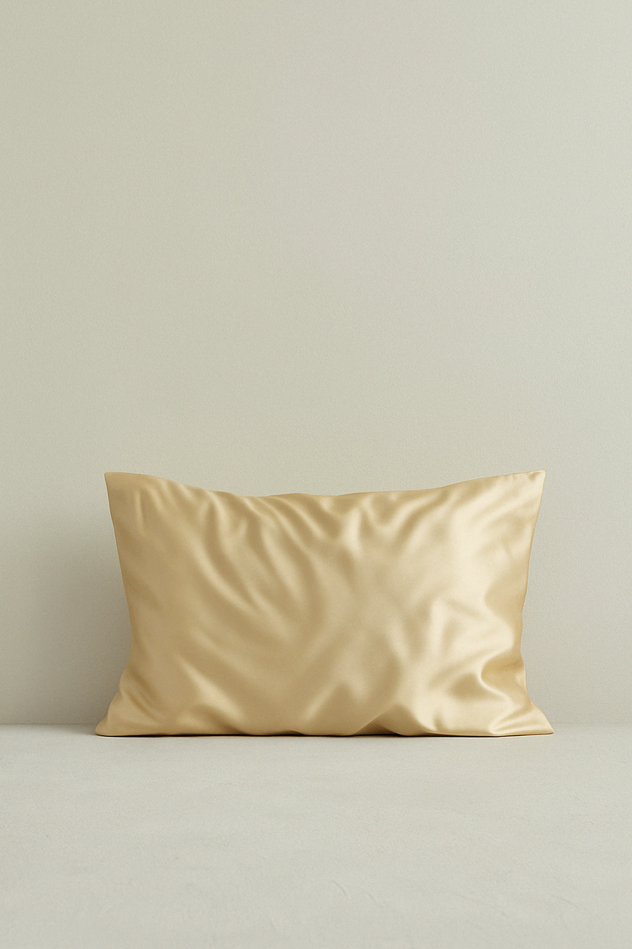 Gold mulberry silk standard pillowcase by Sleepy Girl