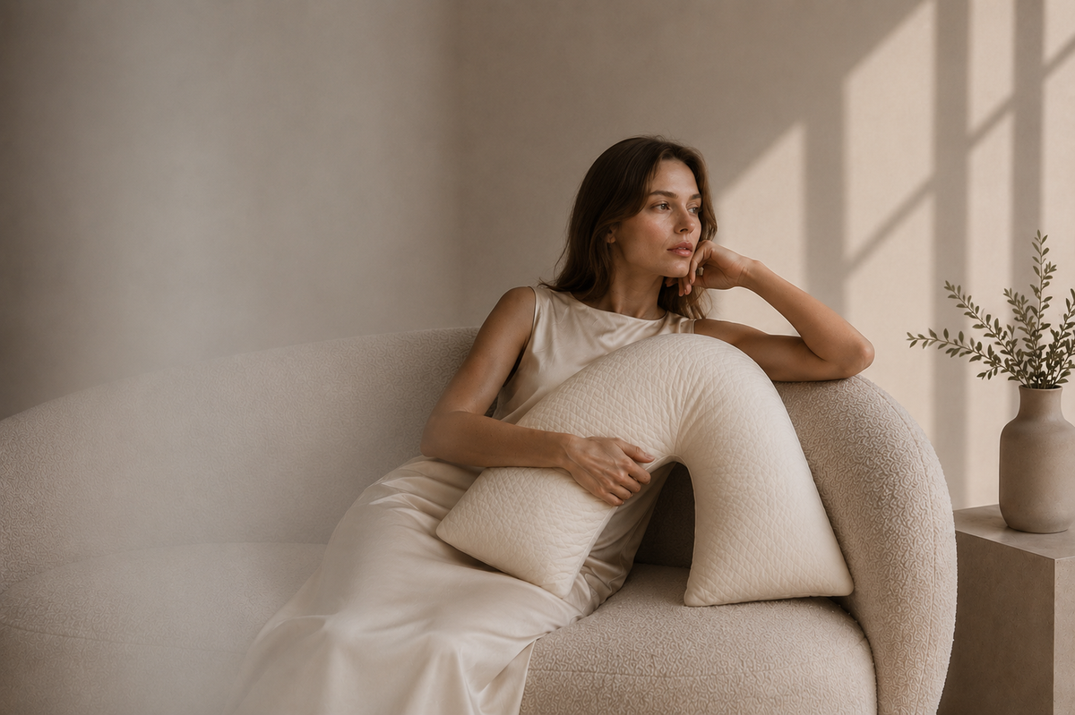 Silk-filled pillows