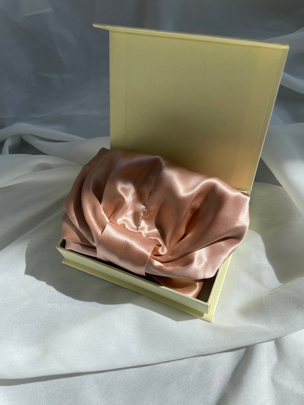 Double Layered Silk Turban Bonnet - square style