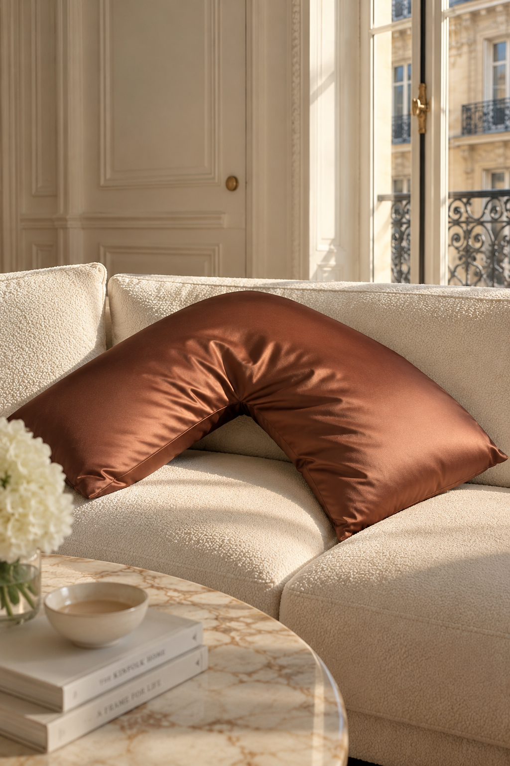 Beauty Sleep™ Boomerang silk pillowcase - The Atelier Edit – Mocha Mousse