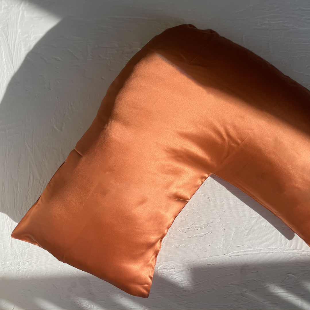 Beauty Sleep™ Boomerang Silk Pillowcase – Copper