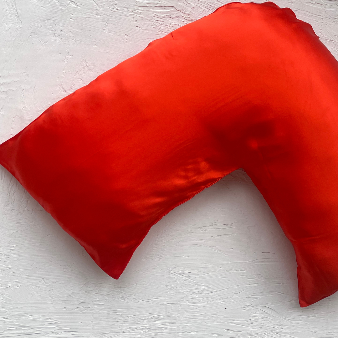 Beauty Sleep™ Boomerang Silk Pillowcase – Lobster Orange